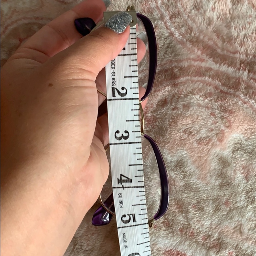 Miu Miu dark purple and gold prescription glasses - Picture 7 of 9